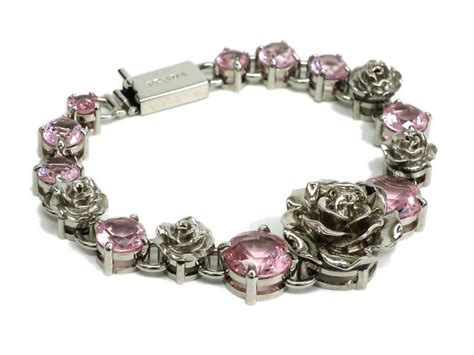 prada rose bracelet|prada silver jewelry for women.